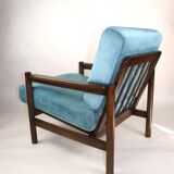 Vintage turquoise armchair, 1970s