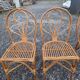 4 rattan chairs from the 1970s