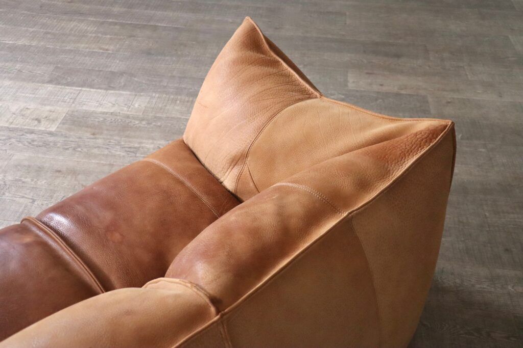 Le Bambole sofa in buffalo leather by Mario Bellini for B&B Italia, 1970s
