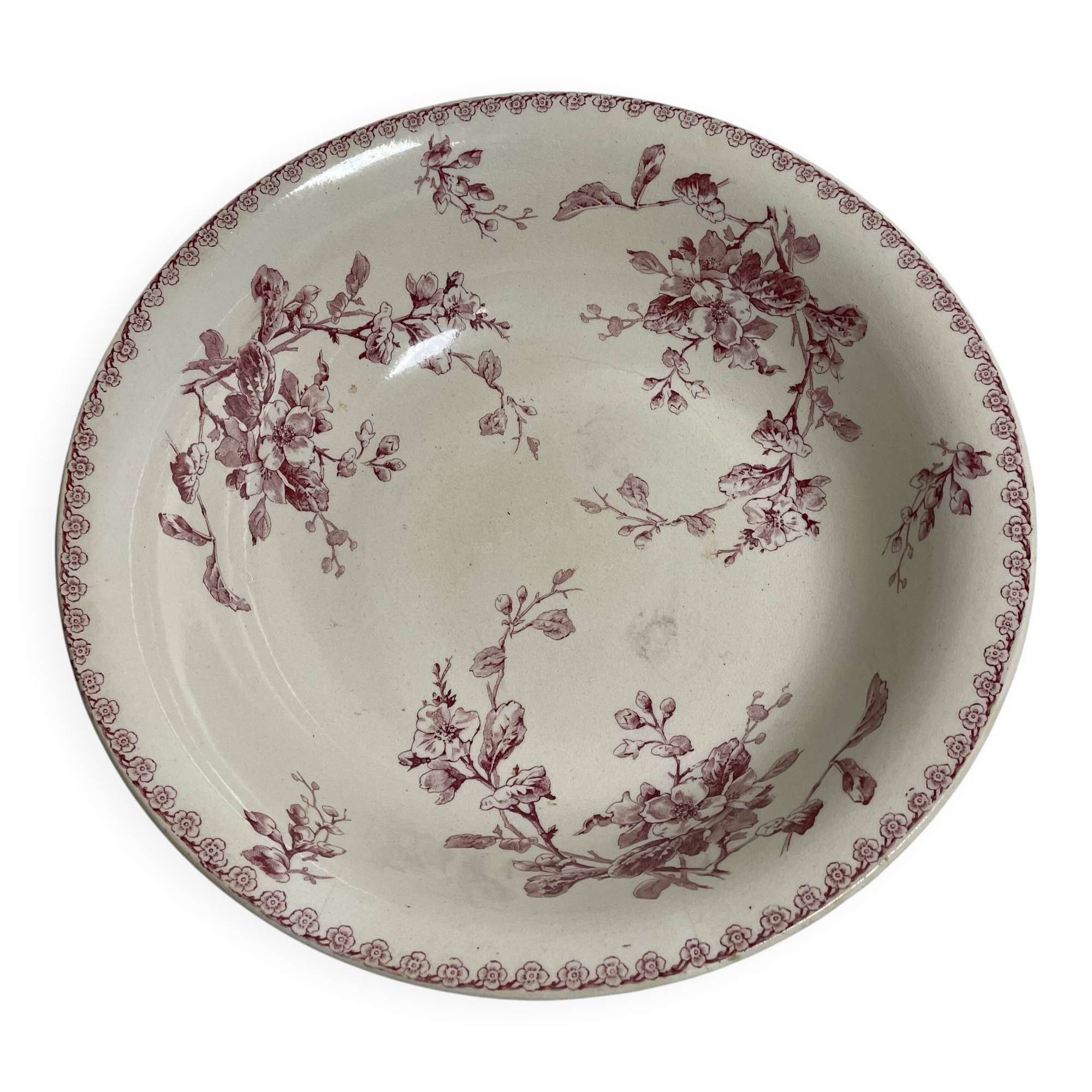 Gien porcelain serving dish, Normandy Flowers model