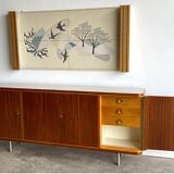 Sideboard and Matching Decorative Art Piece from the Cruise Liner "SS Rotterdam"