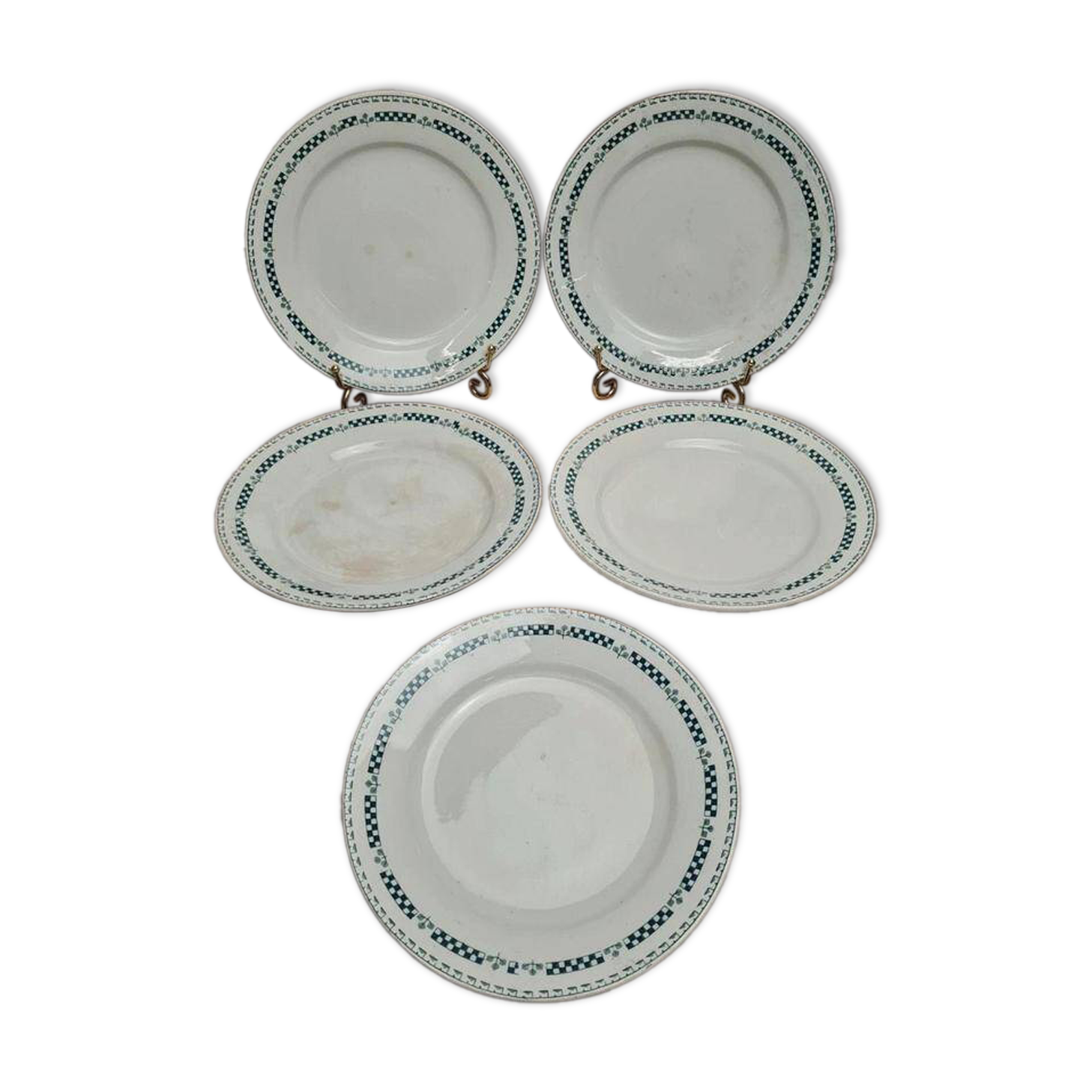 Set of 5 ironstone plates Gien model Sophia 💚