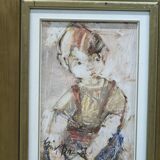 Erik Brandt, Swedish Modern Portrait, Oil on Panel, 1960s