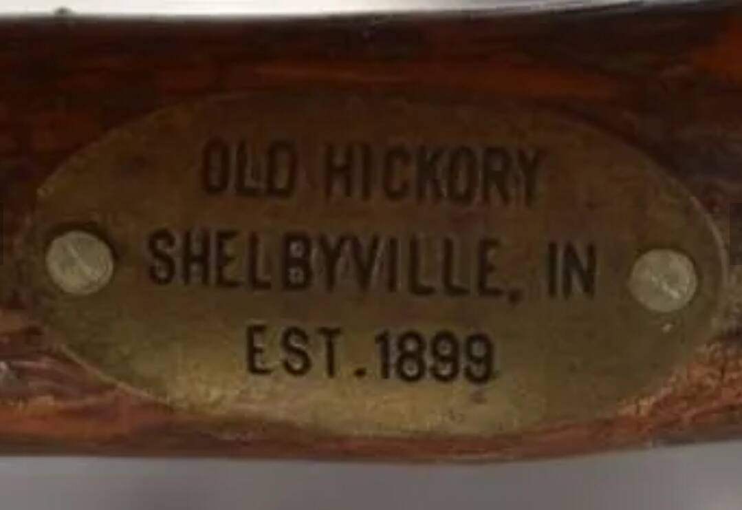 Set of 10 chairs and 2 armchairs Old Hickory 1960