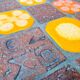 Jean Jaffeux lava stone and ceramic coffee table