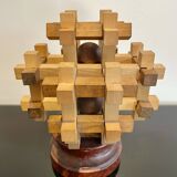 Multi-ball wooden puzzle