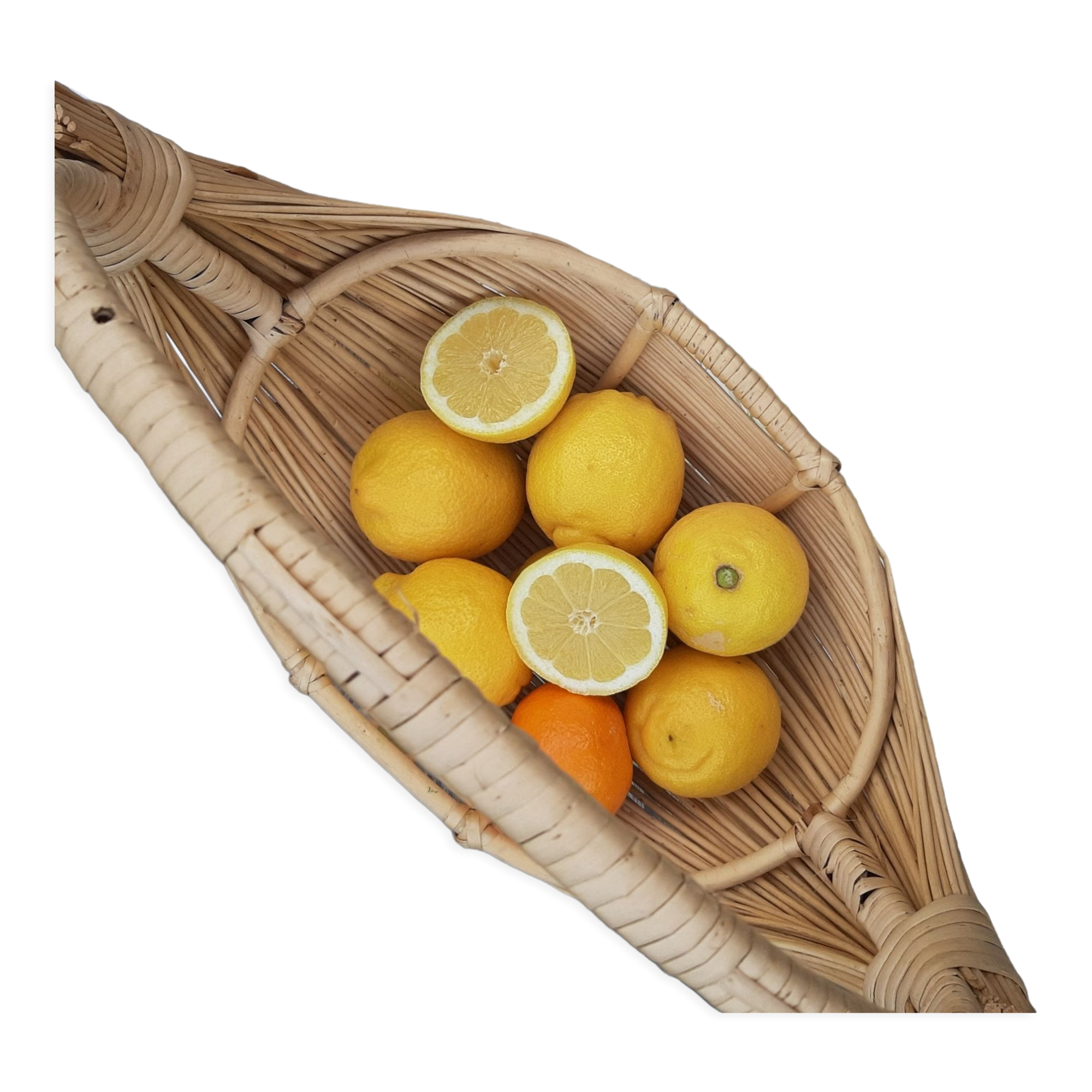 Vintage wicker fruit basket