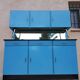 Buffet Formica blue and yellow years 60