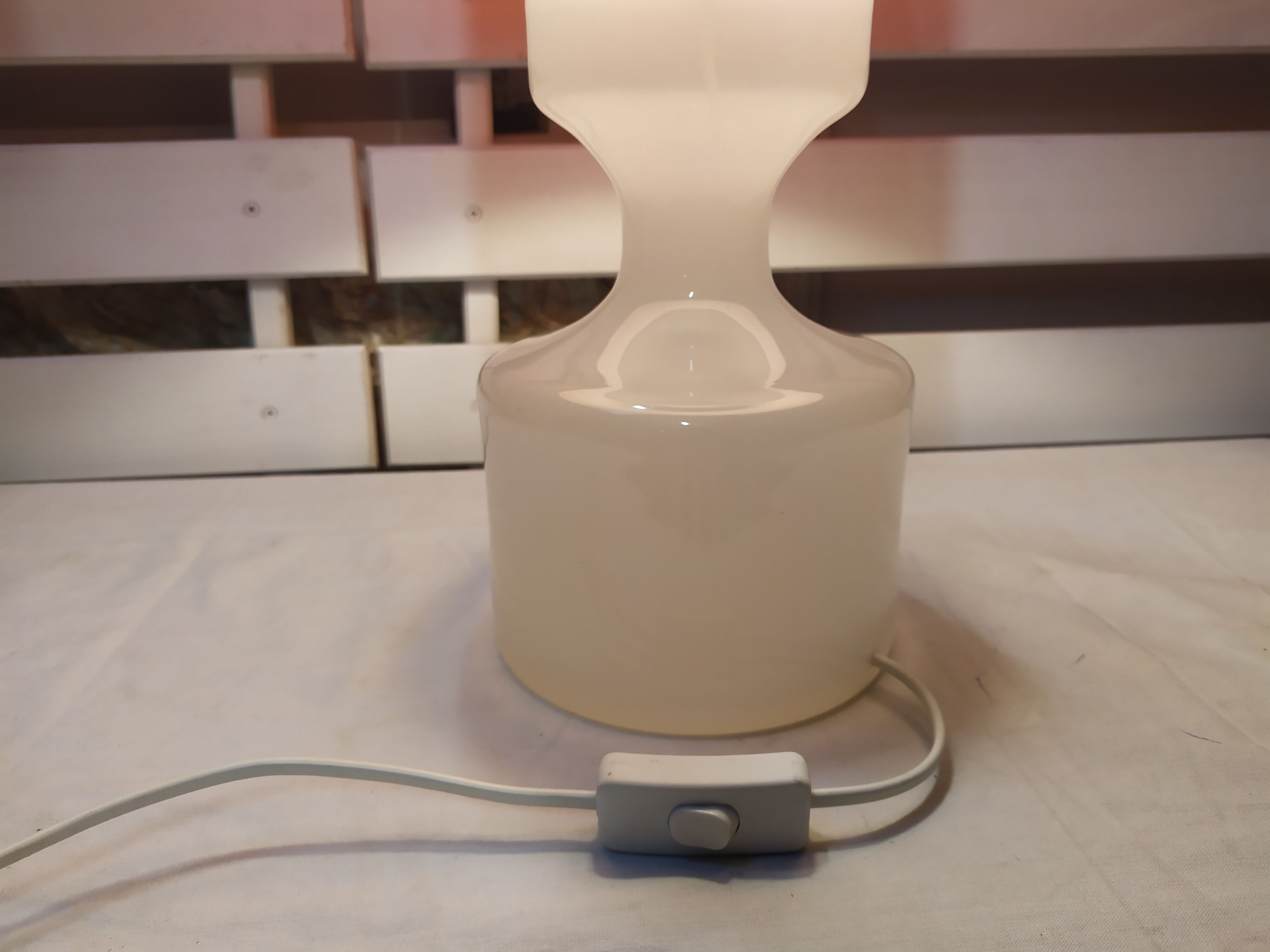 Vintage opalin glass table lamp