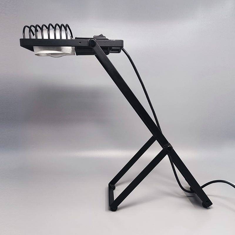 1970s Gorgeous Black Table Lamp "Sintesi" by Ernesto Gismondi for Artemide. Made in Italy