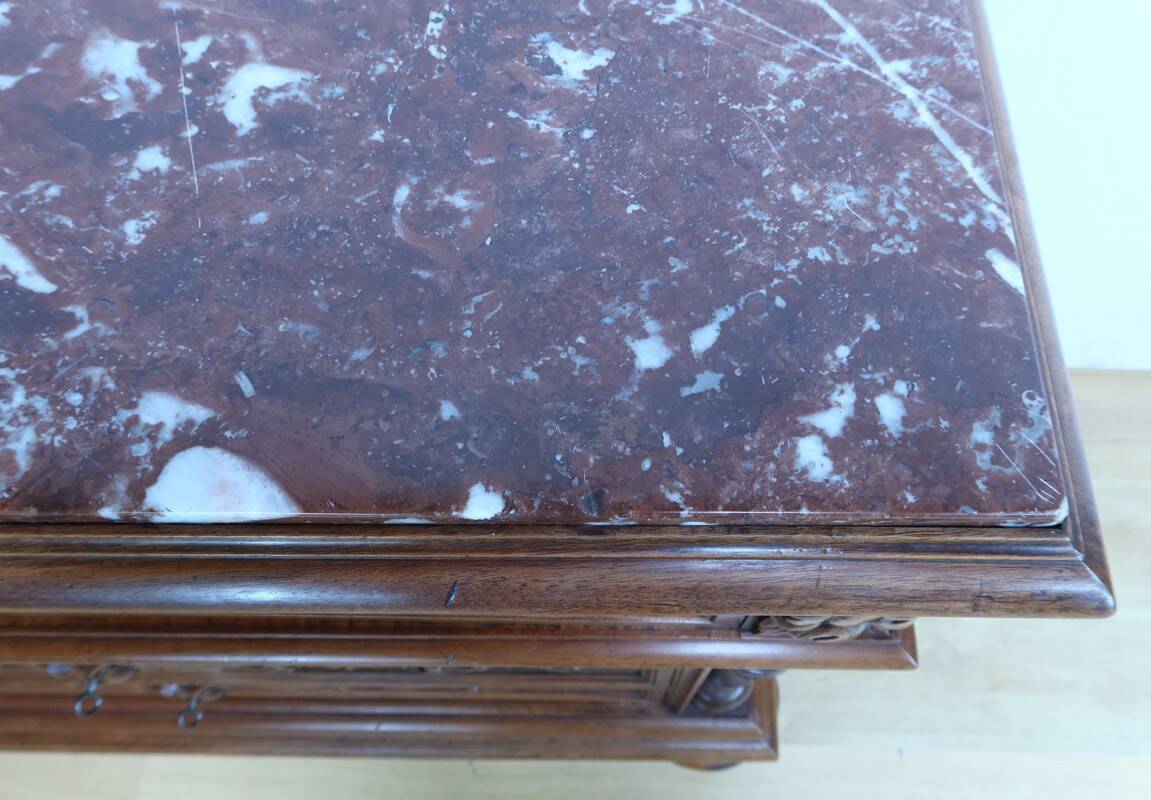 Walnut Commode by P. Guinand-Leglas, Renaissance style – 1920