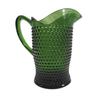 Bottle green bubble pitcher