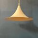 Vintage white glossy suspension Space Age "witch hat"