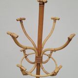 Vintage rattan coat rack - 1950s