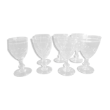 7 verres à eau baccarat