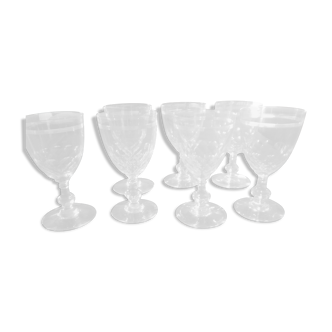 7 verres à eau baccarat