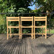 Solid beech chairs André Sornay