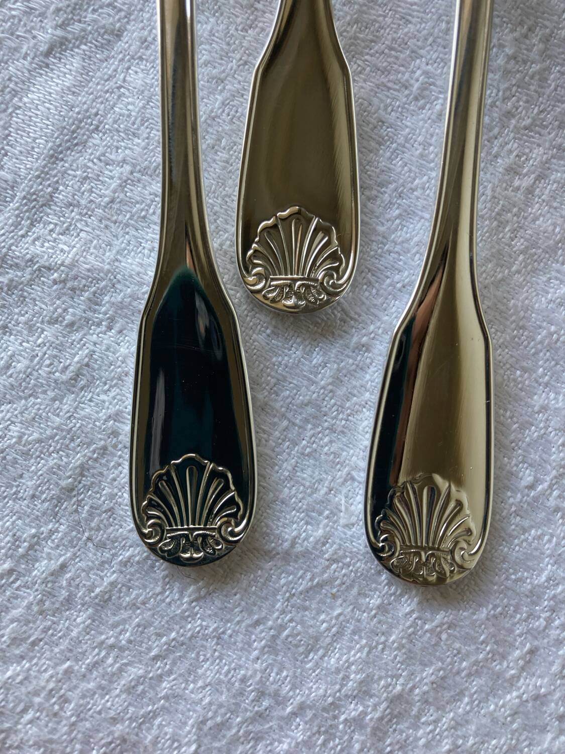 6 small Alfenide/Christofle dessert spoons