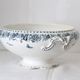 Terre de Fer tureen or salad bowl, Onnaing earthenware, Stella motif, French manufacture