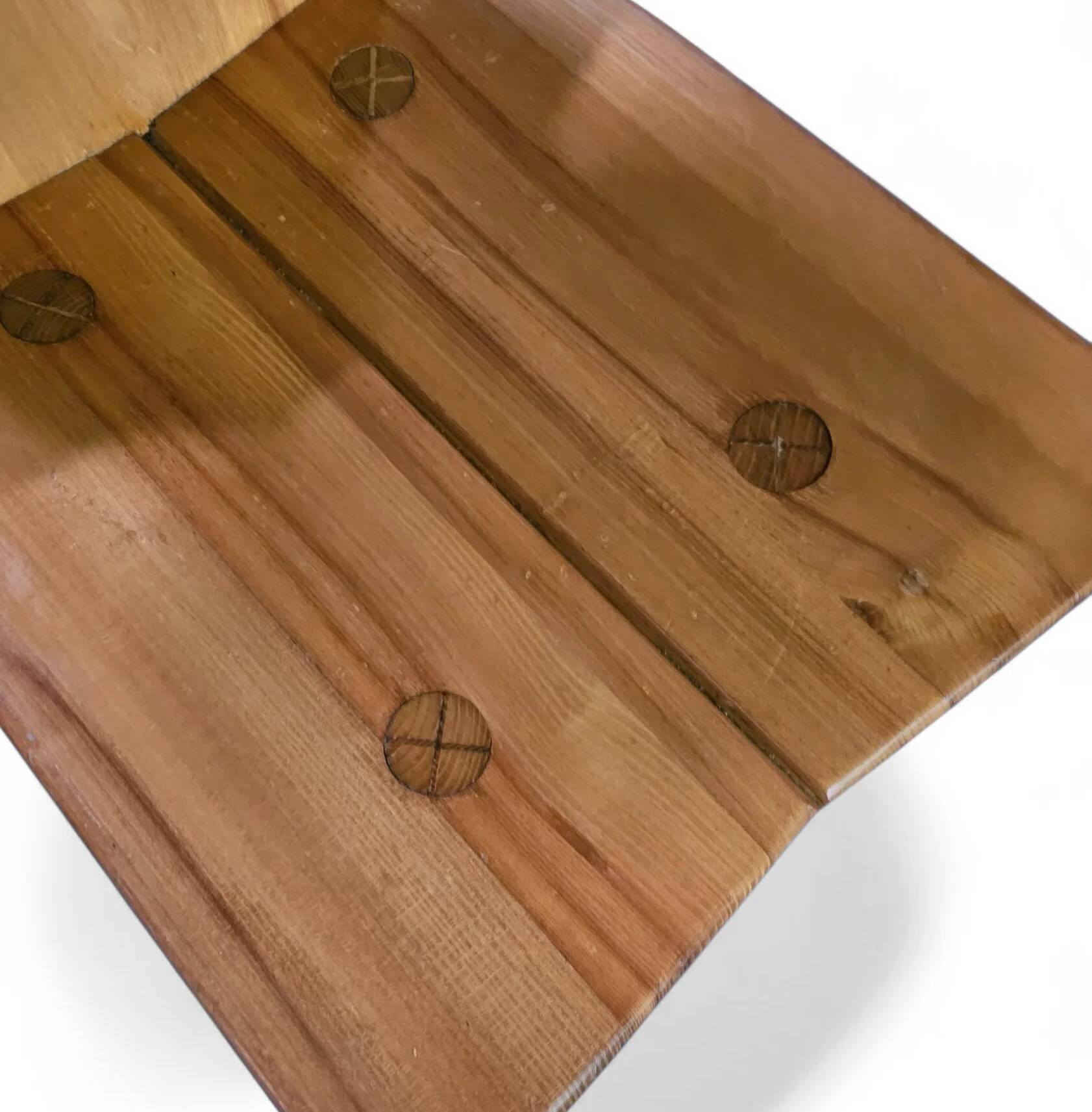 Chaises et table Cepelia Tiroler, ensemble de 5 pièces, Pologne, années 1960, marquées.