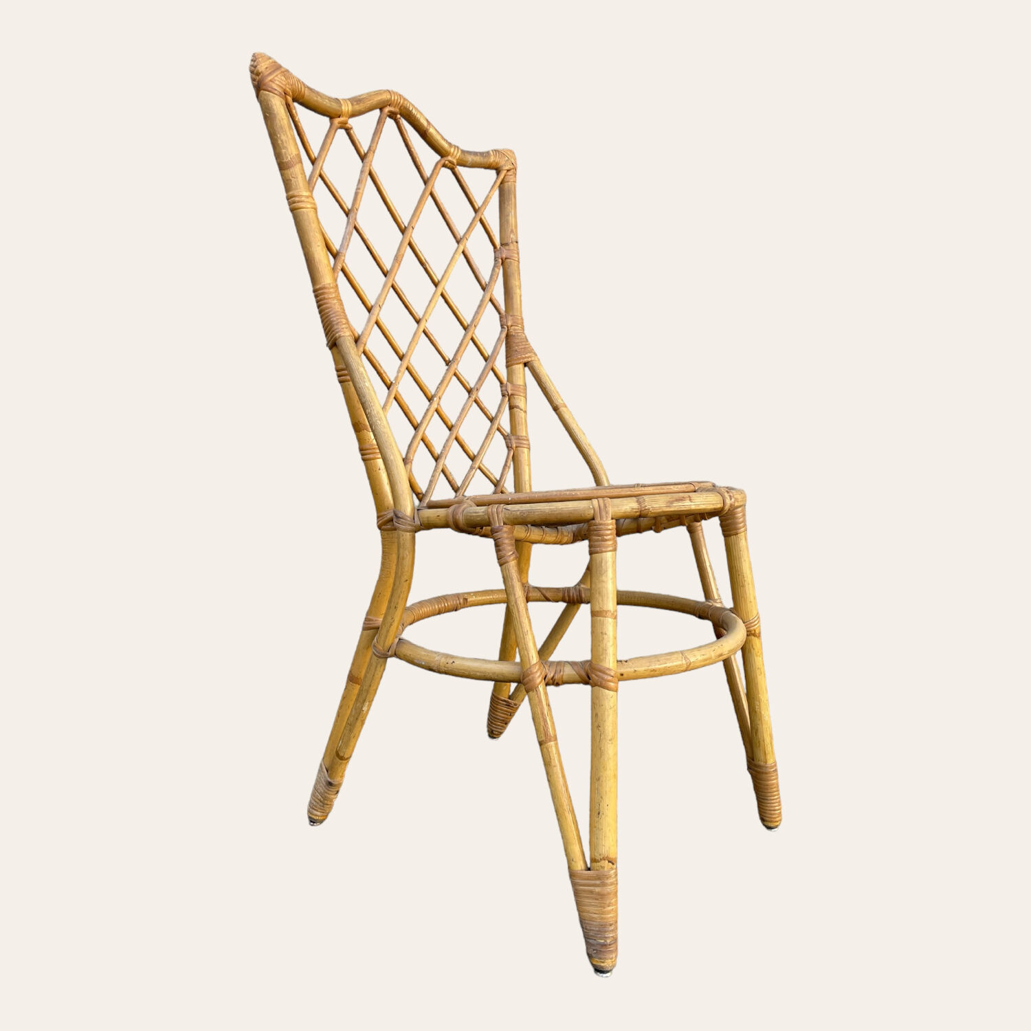 Série de 6 chaises en rotin Louis Sognot