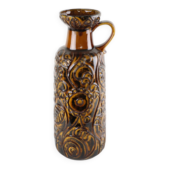 Vase en poterie Allemagne de l’Ouest XL Bodo Mans Vintage Retro Bloemen Bay 73-45