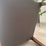 Fauteuil Voltaire style Louis Philippe restauré Jaune Moutarde