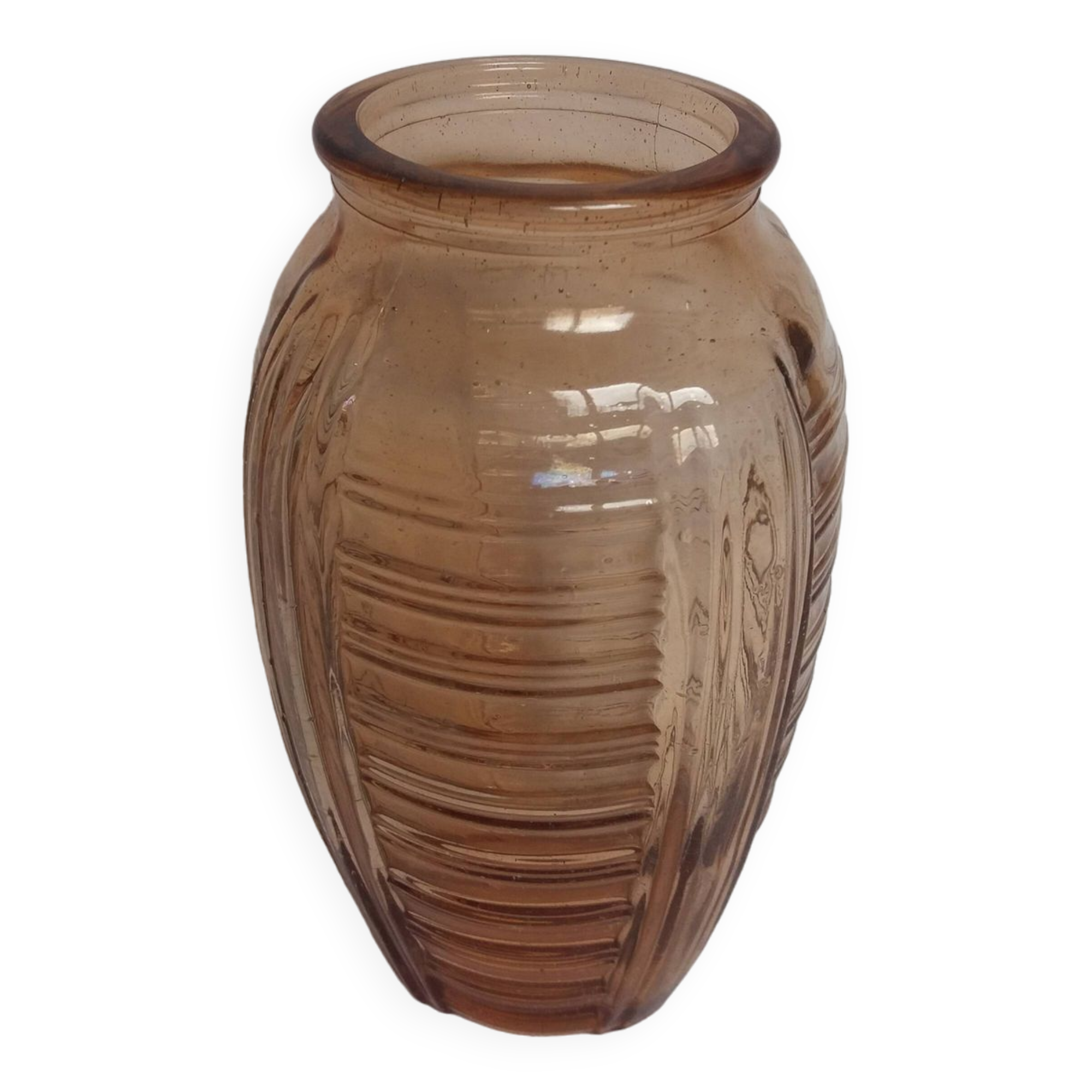 Salmon pink Art Deco vase