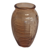 Salmon pink Art Deco vase