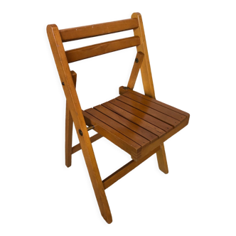 Folding chair child baby light wood vintage