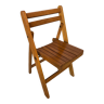 Vintage light wood baby folding chair