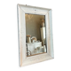 Antique white patinated mirror
