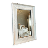 Antique white patinated mirror