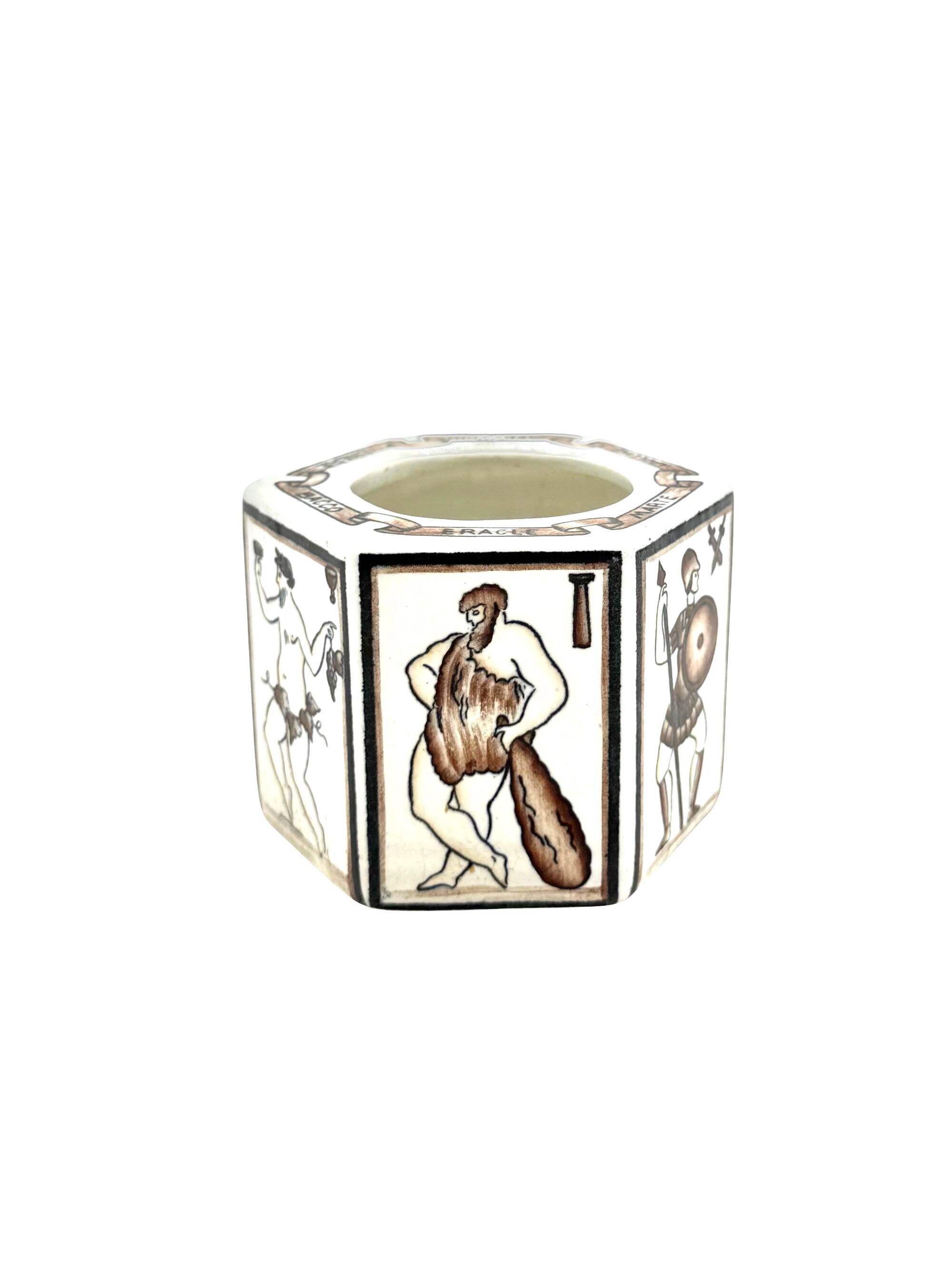 Gio Ponti, "Per scriver classico" ashtray, SC Richard Ginori, Italy 1926