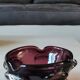 Vide poche Murano. Design forme florale Organique/Corolle. En verre soufflé violine. Diam 15 cm