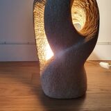 Natural stone sculpture lamp