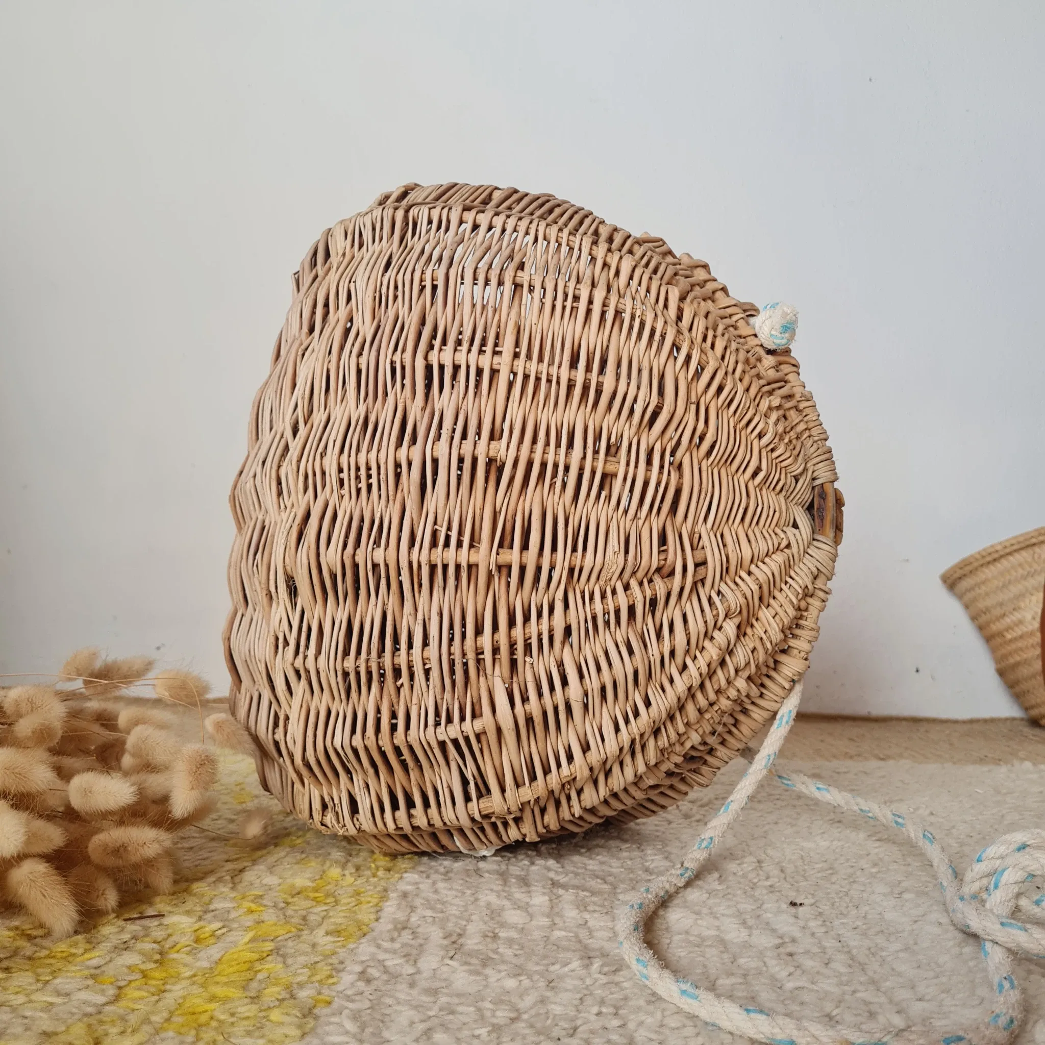 Old Woven Willow Fishing Basket