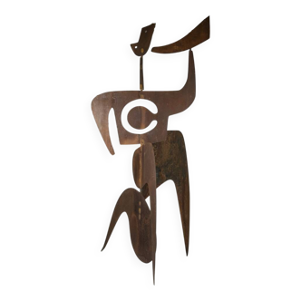 Sculpture intitulée « Bugler la trompette », Travail contemporain