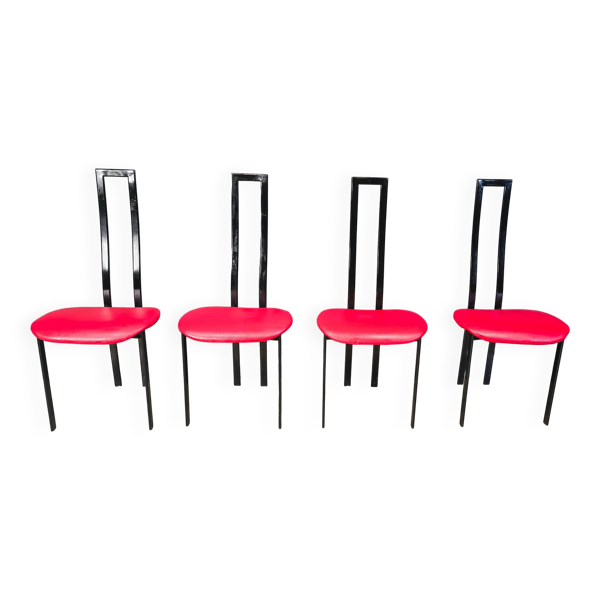 Chaises de salle à manger postmoderne en métal italien par Cattelan Italia — Beyit