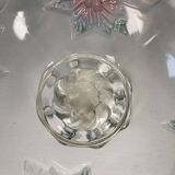 Footed glass fruit bowl