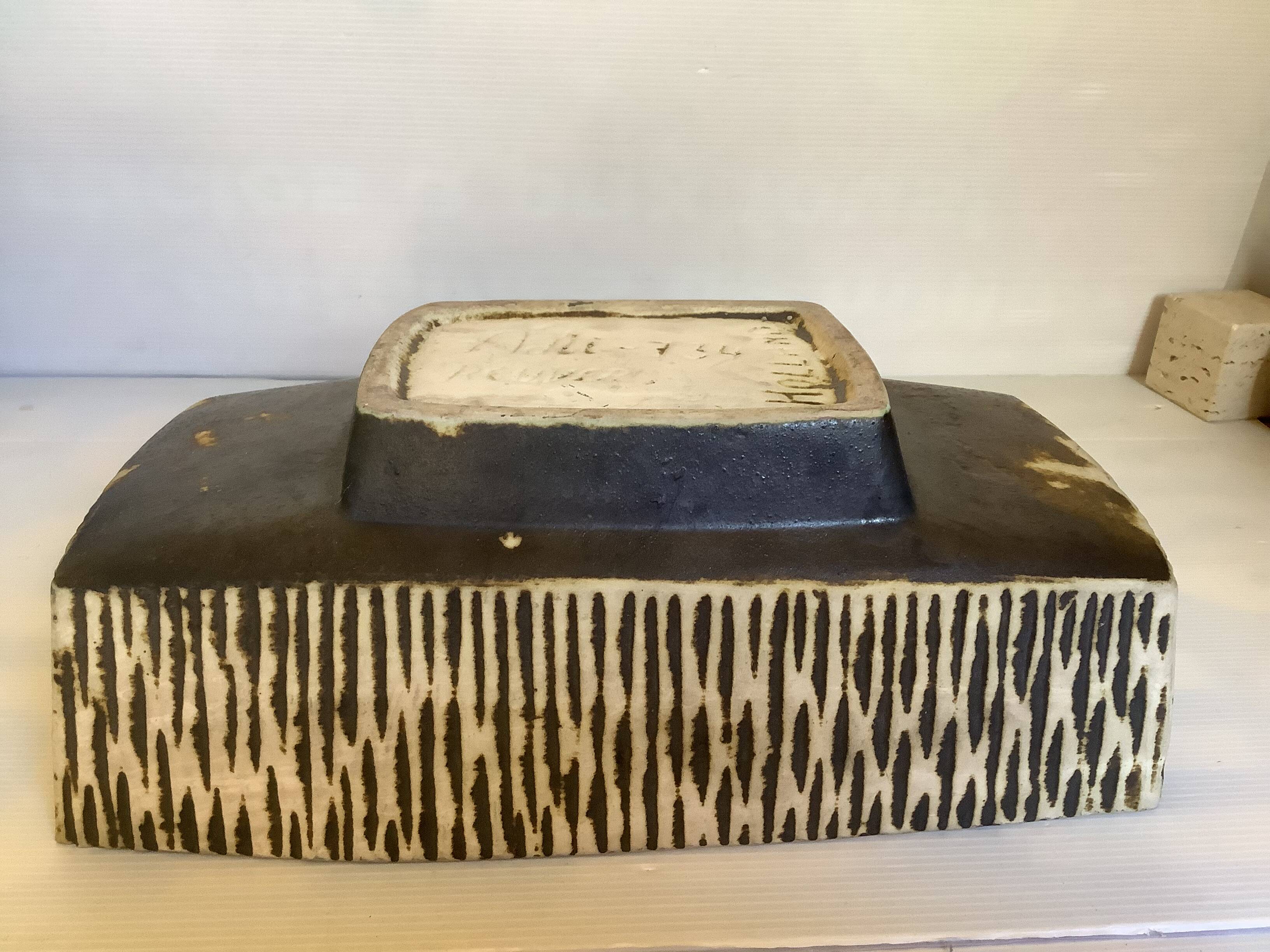 Large planter pot Adli Reuver signed