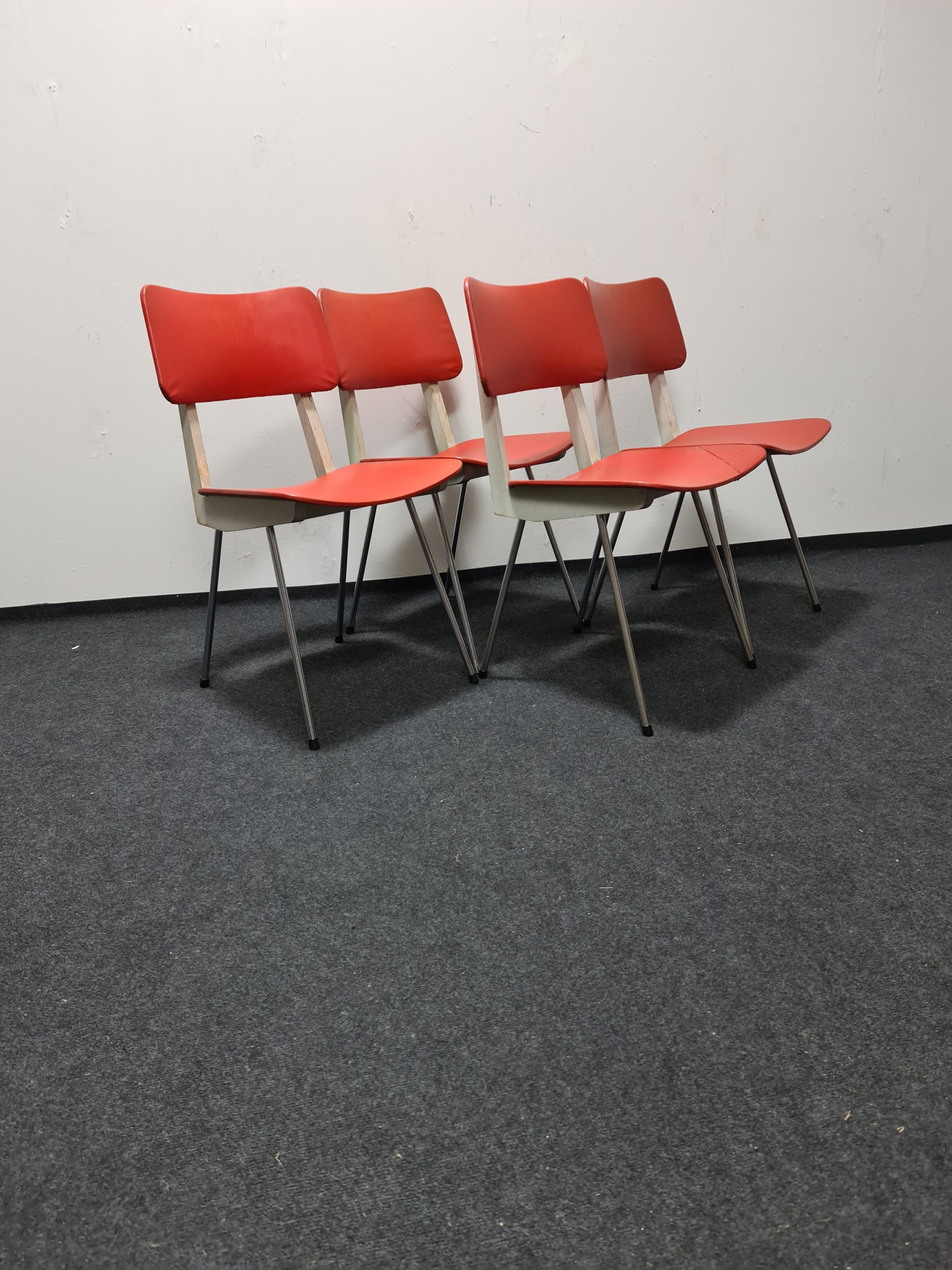 Four vintage kitchen chairs 50