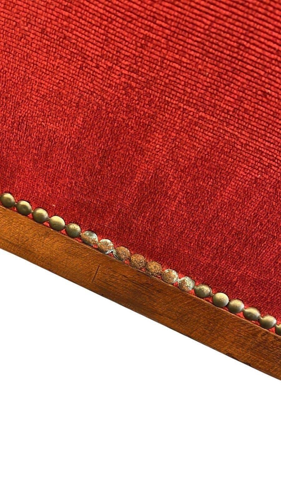 Vintage red baroque armchair / three-seater sofa