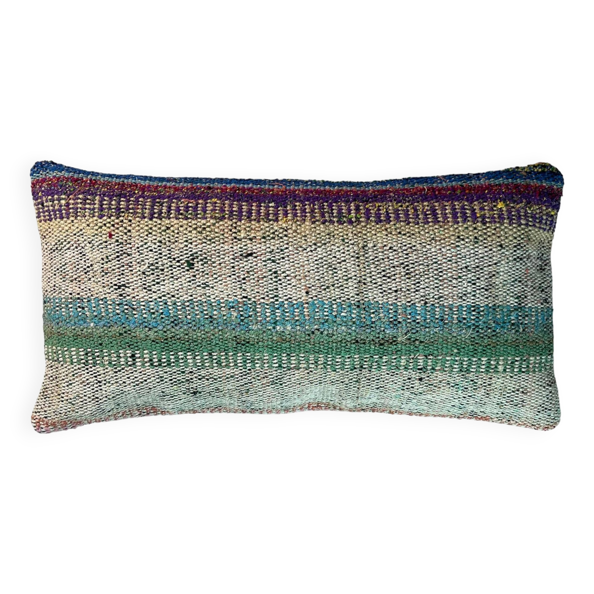 Vintage turkish kilim cushion cover , 30 x 60 cm