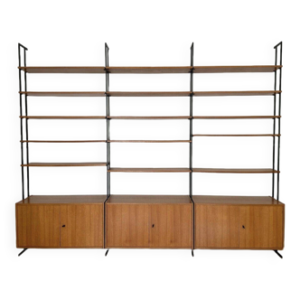 60s 70s teak shelf wall shelf Wall Unit Germany string shelf Danish design