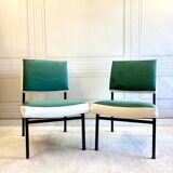 Paire de Chauffeuse vintage