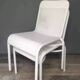 White woven resin garden chair