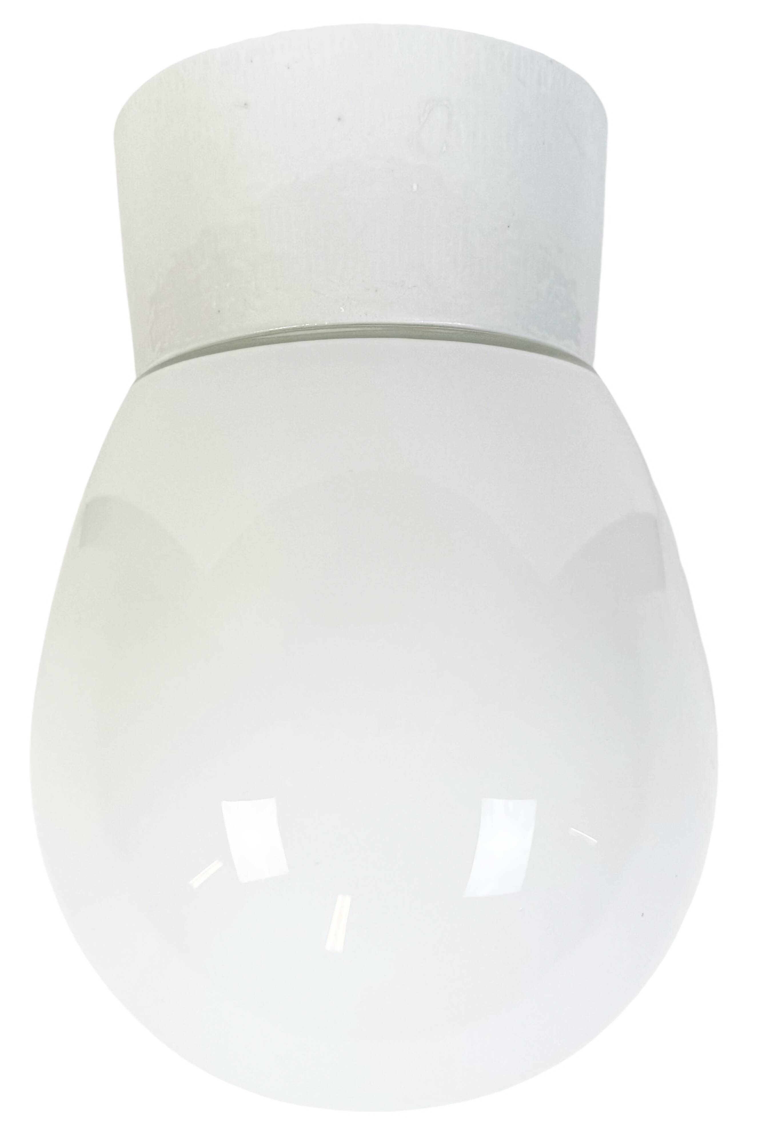 Vintage White Porcelain Ceiling Light, 1970s