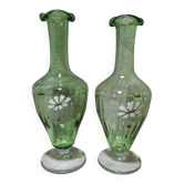 Paire de vase art nouveau en ouraline