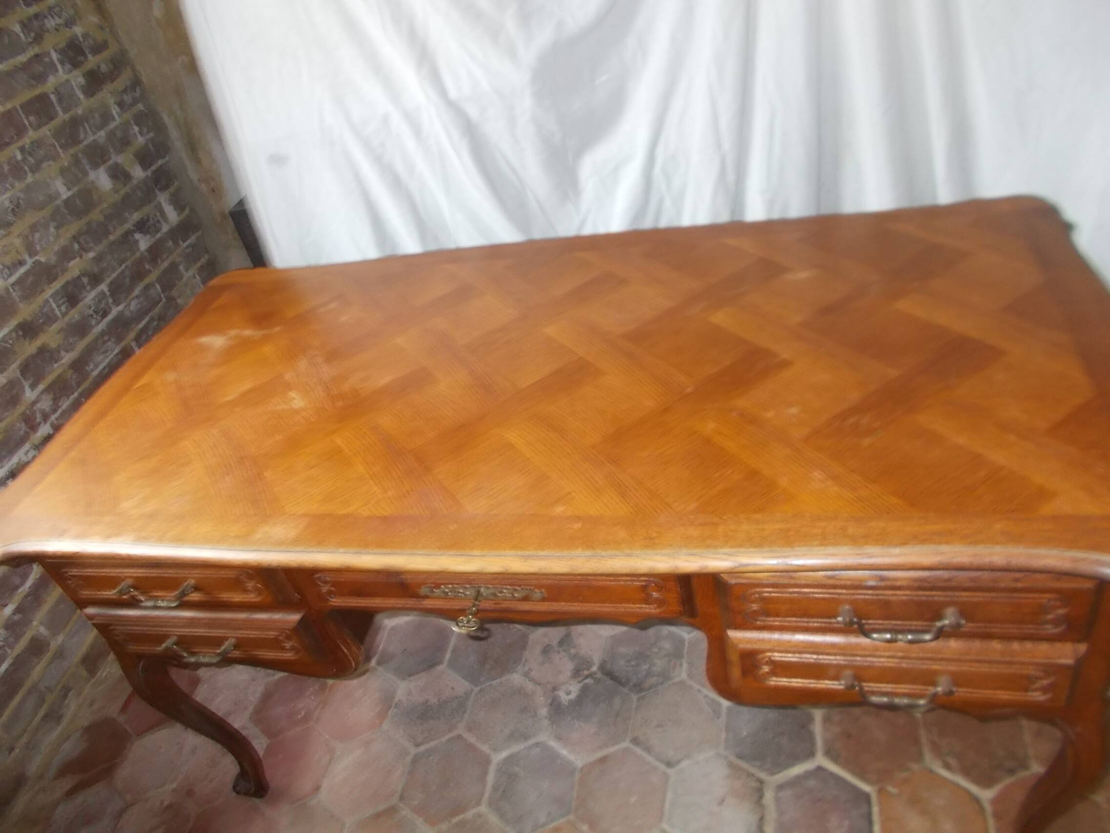 large flat desk in Louis XV style